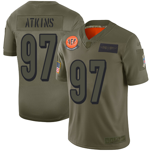 Nike Bengals #97 Geno Atkins Camo Youth Stitched NFL Limited 2019 Salute to Service Jersey Nike Bengals #97 Geno Atkins Camo Youth Stitched NFL Limited 2019 Salute to Service Jersey