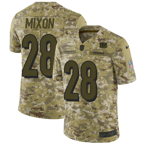 Nike Bengals #28 Joe Mixon Camo Youth Stitched NFL Limited 2018 Salute to Service Jersey Nike Bengals #28 Joe Mixon Camo Youth Stitched NFL Limited 2018 Salute to Service Jersey
