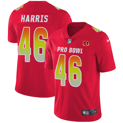 Nike Bengals #46 Clark Harris Red Youth Stitched NFL Limited AFC 2018 Pro Bowl Jersey Nike Bengals #46 Clark Harris Red Youth Stitched NFL Limited AFC 2018 Pro Bowl Jersey