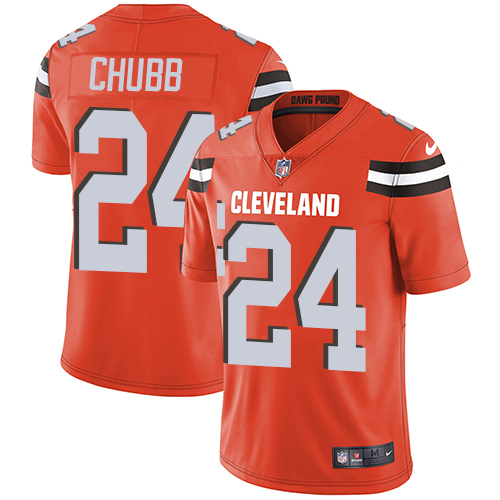 Nike Browns #24 Nick Chubb Orange Alternate Youth Stitched NFL Vapor Untouchable Limited Jersey Nike Browns #24 Nick Chubb Orange Alternate Youth Stitched NFL Vapor Untouchable Limited Jersey