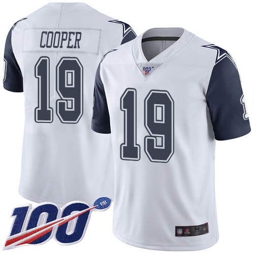 Nike Cowboys #19 Amari Cooper White Youth Stitched NFL Limited Rush 100th Season Jersey Nike Cowboys #19 Amari Cooper White Youth Stitched NFL Limited Rush 100th Season Jersey