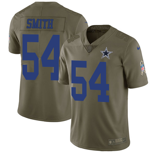 Nike Cowboys #54 Jaylon Smith Olive Youth Stitched NFL Limited 2017 Salute to Service Jersey Nike Cowboys #54 Jaylon Smith Olive Youth Stitched NFL Limited 2017 Salute to Service Jersey
