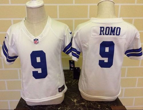 Toddler Nike Cowboys #9 Tony Romo White Stitched NFL Elite Jersey Toddler Nike Cowboys #9 Tony Romo White Stitched NFL Elite Jersey