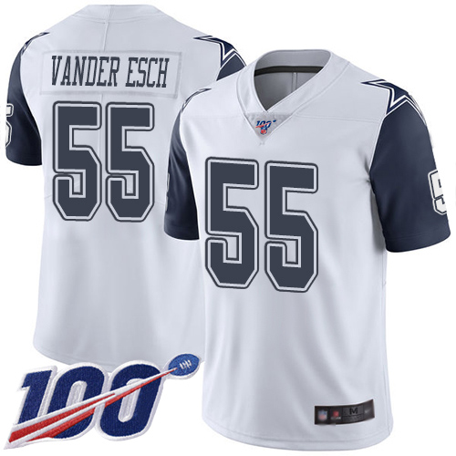 Nike Cowboys #55 Leighton Vander Esch White Youth Stitched NFL Limited Rush 100th Season Jersey Nike Cowboys #55 Leighton Vander Esch White Youth Stitched NFL Limited Rush 100th Season Jersey