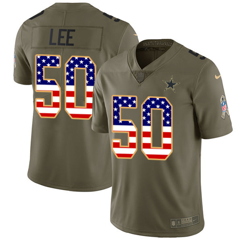 Nike Cowboys #50 Sean Lee Olive/USA Flag Youth Stitched NFL Limited 2017 Salute to Service Jersey Nike Cowboys #50 Sean Lee Olive/USA Flag Youth Stitched NFL Limited 2017 Salute to Service Jersey