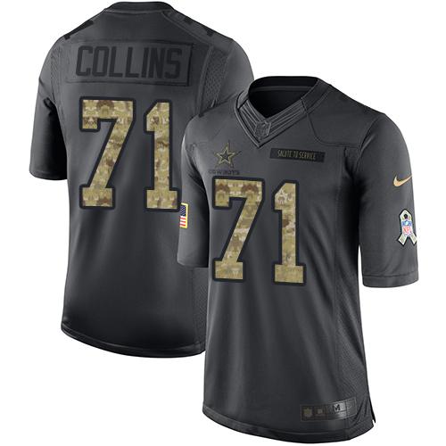 Nike Cowboys #71 La'el Collins Black Youth Stitched NFL Limited 2016 Salute to Service Jersey Nike Cowboys #71 La'el Collins Black Youth Stitched NFL Limited 2016 Salute to Service Jersey