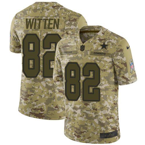 Nike Cowboys #82 Jason Witten Camo Youth Stitched NFL Limited 2018 Salute to Service Jersey Nike Cowboys #82 Jason Witten Camo Youth Stitched NFL Limited 2018 Salute to Service Jersey