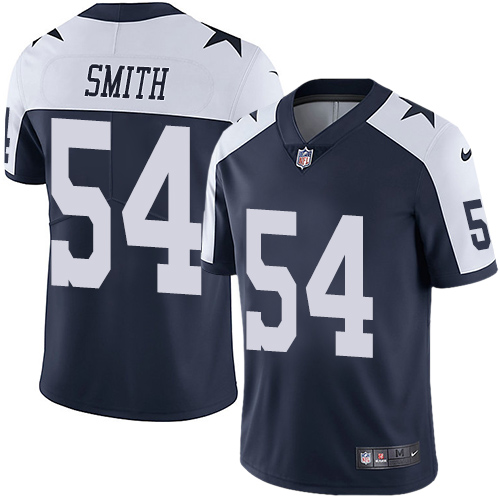 Nike Cowboys #54 Jaylon Smith Navy Blue Thanksgiving Youth Stitched NFL Vapor Untouchable Limited Throwback Jersey Nike Cowboys #54 Jaylon Smith Navy Blue Thanksgiving Youth Stitched NFL Vapor Untouchable Limited Throwback Jersey
