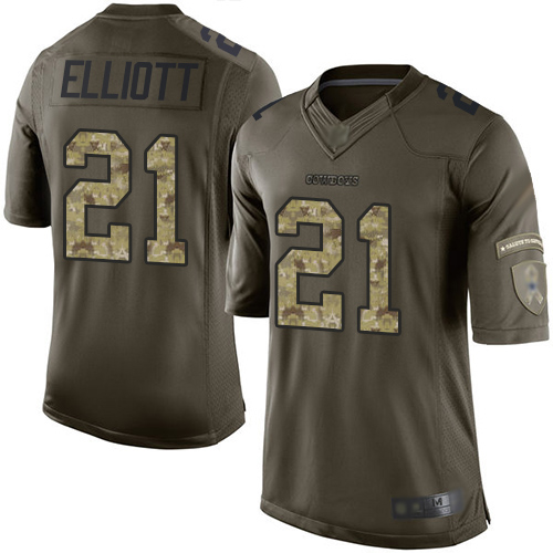 Nike Cowboys #21 Ezekiel Elliott Green Youth Stitched NFL Limited 2015 Salute to Service Jersey Nike Cowboys #21 Ezekiel Elliott Green Youth Stitched NFL Limited 2015 Salute to Service Jersey