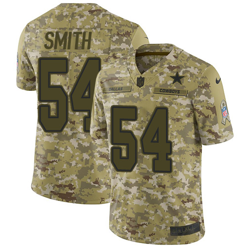 Nike Cowboys #54 Jaylon Smith Camo Youth Stitched NFL Limited 2018 Salute to Service Jersey Nike Cowboys #54 Jaylon Smith Camo Youth Stitched NFL Limited 2018 Salute to Service Jersey