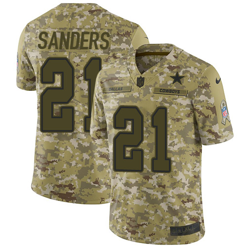 Nike Cowboys #21 Deion Sanders Camo Youth Stitched NFL Limited 2018 Salute to Service Jersey Nike Cowboys #21 Deion Sanders Camo Youth Stitched NFL Limited 2018 Salute to Service Jersey