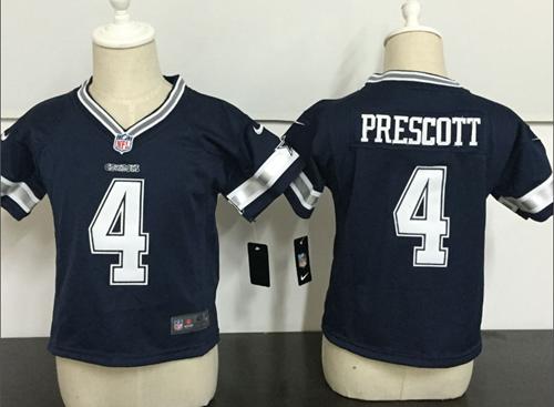 Toddler Nike Cowboys #4 Dak Prescott Navy Blue Team Color Stitched NFL Elite Jersey Toddler Nike Cowboys #4 Dak Prescott Navy Blue Team Color Stitched NFL Elite Jersey