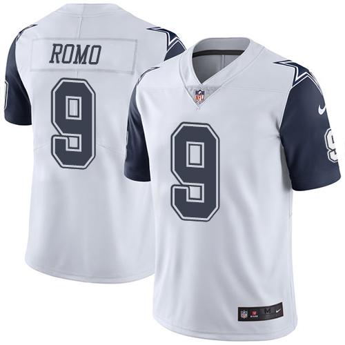 Nike Cowboys #9 Tony Romo White Youth Stitched NFL Limited Rush Jersey Nike Cowboys #9 Tony Romo White Youth Stitched NFL Limited Rush Jersey