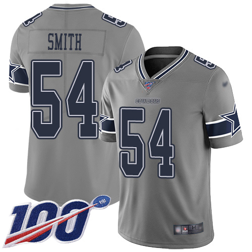 Nike Cowboys #54 Jaylon Smith Gray Youth Stitched NFL Limited Inverted Legend 100th Season Jersey Nike Cowboys #54 Jaylon Smith Gray Youth Stitched NFL Limited Inverted Legend 100th Season Jersey