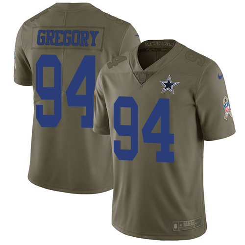 Nike Cowboys #94 Randy Gregory Olive Youth Stitched NFL Limited 2017 Salute to Service Jersey