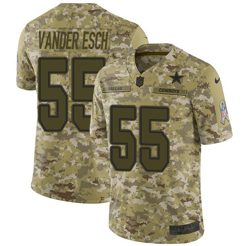 Nike Cowboys #55 Leighton Vander Esch Camo Youth Stitched NFL Limited 2018 Salute to Service Jersey Nike Cowboys #55 Leighton Vander Esch Camo Youth Stitched NFL Limited 2018 Salute to Service Jersey
