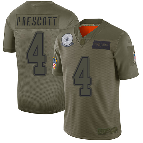 Nike Cowboys #4 Dak Prescott Camo Youth Stitched NFL Limited 2019 Salute to Service Jersey Nike Cowboys #4 Dak Prescott Camo Youth Stitched NFL Limited 2019 Salute to Service Jersey
