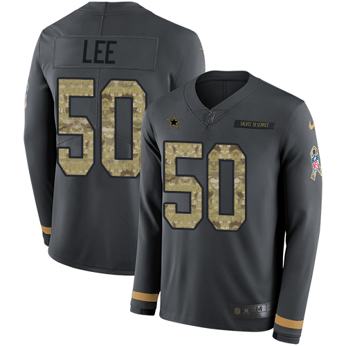 Nike Cowboys #50 Sean Lee Anthracite Salute to Service Youth Stitched NFL Limited Therma Long Sleeve Jersey Nike Cowboys #50 Sean Lee Anthracite Salute to Service Youth Stitched NFL Limited Therma Long Sleeve Jersey