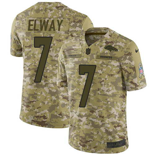 Nike Broncos #7 John Elway Camo Youth Stitched NFL Limited 2018 Salute to Service Jersey Nike Broncos #7 John Elway Camo Youth Stitched NFL Limited 2018 Salute to Service Jersey