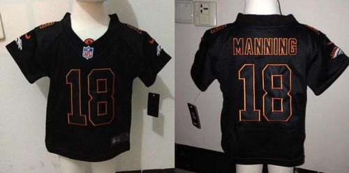 Toddler Nike Broncos #18 Peyton Manning Lights Out Black Stitched NFL Elite Jersey Toddler Nike Broncos #18 Peyton Manning Lights Out Black Stitched NFL Elite Jersey
