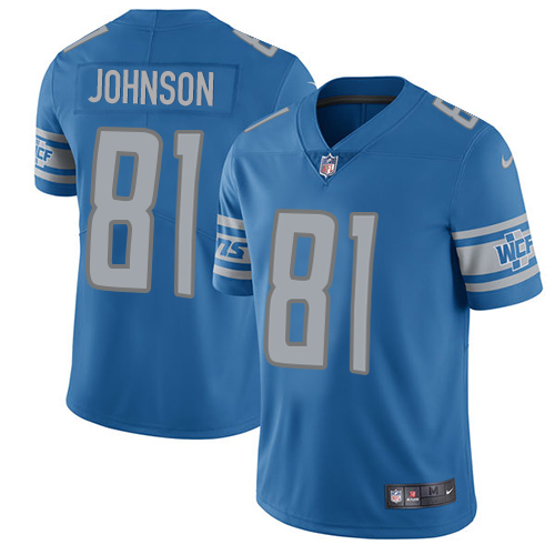 Nike Lions #81 Calvin Johnson Light Blue Team Color Youth Stitched NFL Vapor Untouchable Limited Jersey Nike Lions #81 Calvin Johnson Light Blue Team Color Youth Stitched NFL Vapor Untouchable Limited Jersey