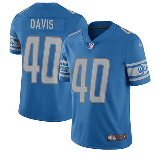 Nike Lions #40 Jarrad Davis Light Blue Team Color Youth Stitched NFL Vapor Untouchable Limited Jersey Nike Lions #40 Jarrad Davis Light Blue Team Color Youth Stitched NFL Vapor Untouchable Limited Jersey