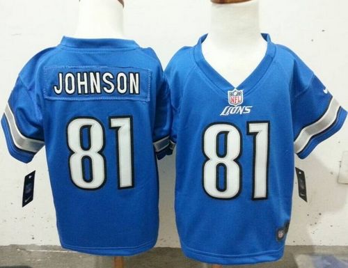 Toddler Nike Lions #81 Calvin Johnson Blue Team Color Stitched NFL Elite Jersey Toddler Nike Lions #81 Calvin Johnson Blue Team Color Stitched NFL Elite Jersey