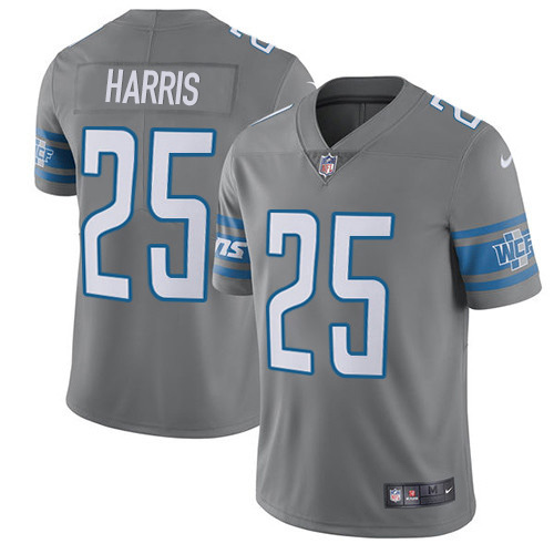 Nike Lions #25 Will Harris Gray Youth Stitched NFL Limited Rush Jersey Nike Lions #25 Will Harris Gray Youth Stitched NFL Limited Rush Jersey