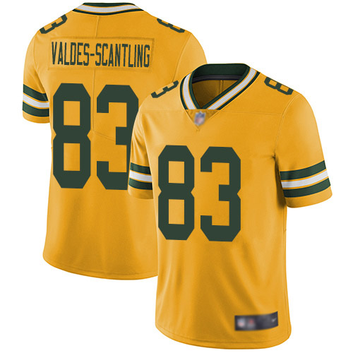 Nike Packers #83 Marquez Valdes-Scantling Yellow Youth Stitched NFL Limited Rush Jersey Nike Packers #83 Marquez Valdes-Scantling Yellow Youth Stitched NFL Limited Rush Jersey