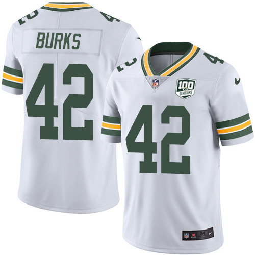 Nike Packers #42 Oren Burks White Youth 100th Season Stitched NFL Vapor Untouchable Limited Jersey Nike Packers #42 Oren Burks White Youth 100th Season Stitched NFL Vapor Untouchable Limited Jersey