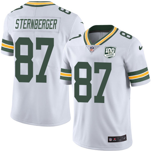 Nike Packers #87 Jace Sternberger White Youth 100th Season Stitched NFL Vapor Untouchable Limited Jersey Nike Packers #87 Jace Sternberger White Youth 100th Season Stitched NFL Vapor Untouchable Limited Jersey