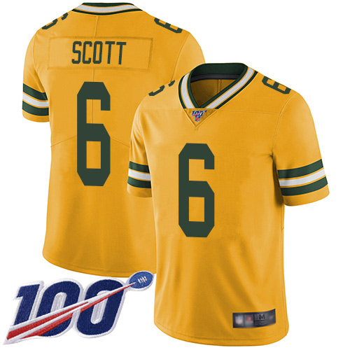 Nike Packers #6 JK Scott Yellow Youth Stitched NFL Limited Rush 100th Season Jersey Nike Packers #6 JK Scott Yellow Youth Stitched NFL Limited Rush 100th Season Jersey