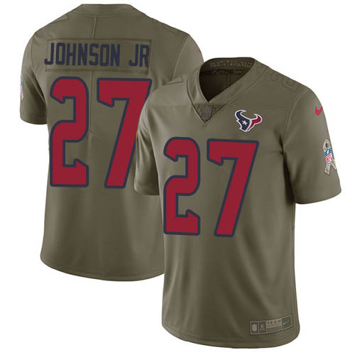 Nike Texans #27 Duke Johnson Jr Olive Youth Stitched NFL Limited 2017 Salute to Service Jersey Nike Texans #27 Duke Johnson Jr Olive Youth Stitched NFL Limited 2017 Salute to Service Jersey