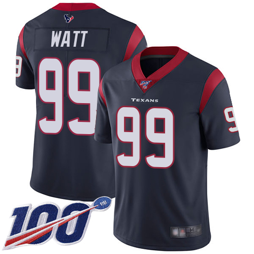 Nike Texans #99 J.J. Watt Navy Blue Team Color Youth Stitched NFL 100th Season Vapor Limited Jersey Nike Texans #99 J.J. Watt Navy Blue Team Color Youth Stitched NFL 100th Season Vapor Limited Jersey