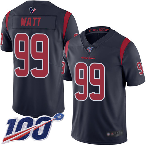 Nike Texans #99 J.J. Watt Navy Blue Youth Stitched NFL Limited Rush 100th Season Jersey Nike Texans #99 J.J. Watt Navy Blue Youth Stitched NFL Limited Rush 100th Season Jersey