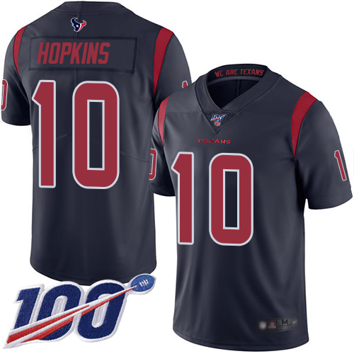 Nike Texans #10 DeAndre Hopkins Navy Blue Youth Stitched NFL Limited Rush 100th Season Jersey Nike Texans #10 DeAndre Hopkins Navy Blue Youth Stitched NFL Limited Rush 100th Season Jersey