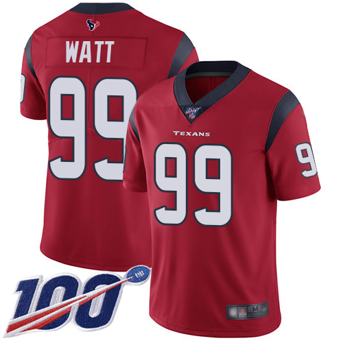 Nike Texans #99 J.J. Watt Red Alternate Youth Stitched NFL 100th Season Vapor Limited Jersey Nike Texans #99 J.J. Watt Red Alternate Youth Stitched NFL 100th Season Vapor Limited Jersey