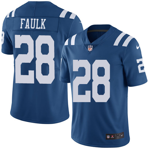 Nike Colts #28 Marshall Faulk Royal Blue Youth Stitched NFL Limited Rush Jersey Nike Colts #28 Marshall Faulk Royal Blue Youth Stitched NFL Limited Rush Jersey