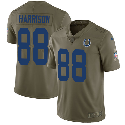 Nike Colts #88 Marvin Harrison Olive Youth Stitched NFL Limited 2017 Salute to Service Jersey Nike Colts #88 Marvin Harrison Olive Youth Stitched NFL Limited 2017 Salute to Service Jersey