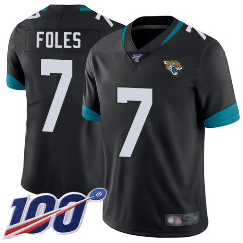 Nike Jaguars #7 Nick Foles Black Team Color Youth Stitched NFL 100th Season Vapor Limited Jersey Nike Jaguars #7 Nick Foles Black Team Color Youth Stitched NFL 100th Season Vapor Limited Jersey