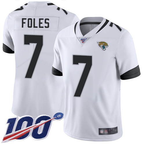 Nike Jaguars #7 Nick Foles White Youth Stitched NFL 100th Season Vapor Limited Jersey Nike Jaguars #7 Nick Foles White Youth Stitched NFL 100th Season Vapor Limited Jersey