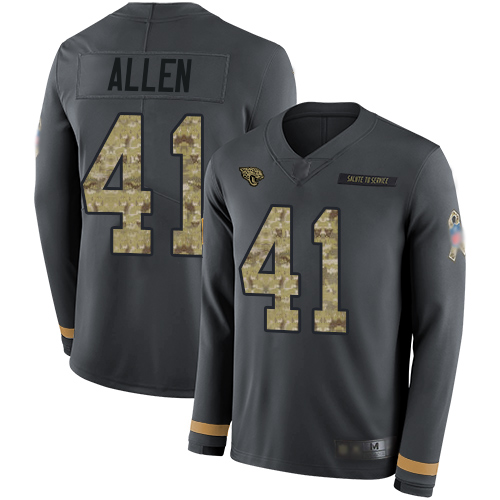 Nike Jaguars #41 Josh Allen Anthracite Salute to Service Youth Stitched NFL Limited Therma Long Sleeve Jersey Nike Jaguars #41 Josh Allen Anthracite Salute to Service Youth Stitched NFL Limited Therma Long Sleeve Jersey