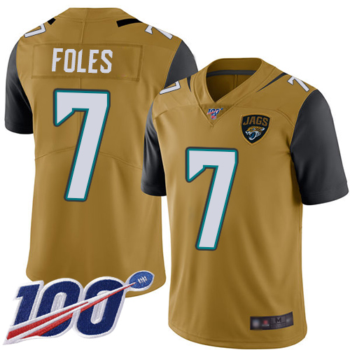 Nike Jaguars #7 Nick Foles Gold Youth Stitched NFL Limited Rush 100th Season Jersey Nike Jaguars #7 Nick Foles Gold Youth Stitched NFL Limited Rush 100th Season Jersey