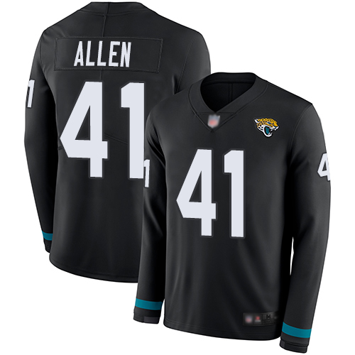 Nike Jaguars #41 Josh Allen Black Team Color Youth Stitched NFL Limited Therma Long Sleeve Jersey Nike Jaguars #41 Josh Allen Black Team Color Youth Stitched NFL Limited Therma Long Sleeve Jersey