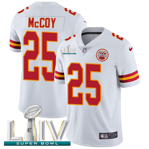 Nike Chiefs #25 LeSean McCoy White Super Bowl LIV 2020 Youth Stitched NFL Vapor Untouchable Limited Jersey Nike Chiefs #25 LeSean McCoy White Super Bowl LIV 2020 Youth Stitched NFL Vapor Untouchable Limited Jersey