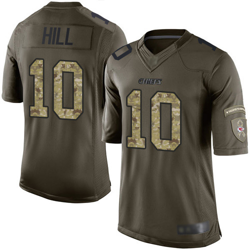 Nike Chiefs #10 Tyreek Hill Green Youth Stitched NFL Limited 2015 Salute to Service Jersey Nike Chiefs #10 Tyreek Hill Green Youth Stitched NFL Limited 2015 Salute to Service Jersey