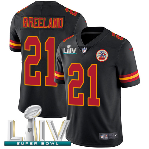 Nike Chiefs #21 Bashaud Breeland Black Super Bowl LIV 2020 Youth Stitched NFL Limited Rush Jersey Nike Chiefs #21 Bashaud Breeland Black Super Bowl LIV 2020 Youth Stitched NFL Limited Rush Jersey