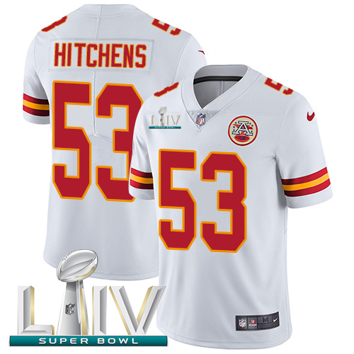 Nike Chiefs #53 Anthony Hitchens White Super Bowl LIV 2020 Youth Stitched NFL Vapor Untouchable Limited Jersey Nike Chiefs #53 Anthony Hitchens White Super Bowl LIV 2020 Youth Stitched NFL Vapor Untouchable Limited Jersey