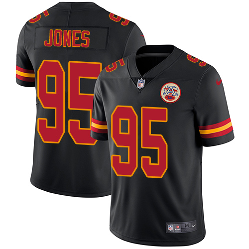 Nike Chiefs #95 Chris Jones Black Youth Stitched NFL Limited Rush Jersey Nike Chiefs #95 Chris Jones Black Youth Stitched NFL Limited Rush Jersey