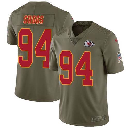 Nike Chiefs #94 Terrell Suggs Olive Youth Stitched NFL Limited 2017 Salute To Service Jersey Nike Chiefs #94 Terrell Suggs Olive Youth Stitched NFL Limited 2017 Salute To Service Jersey